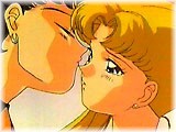 Seiya kisses Usagi
